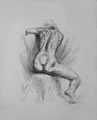 Michael Hensley Drawings, Female Form 106